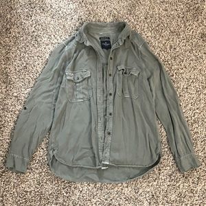 Green long sleeve button up